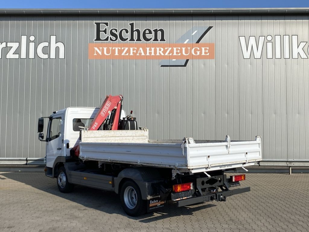 Transportbil med tippflak Mercedes-Benz 818 Atego | Fassi F65*MEILLER*PKW-AHK*1.Hand