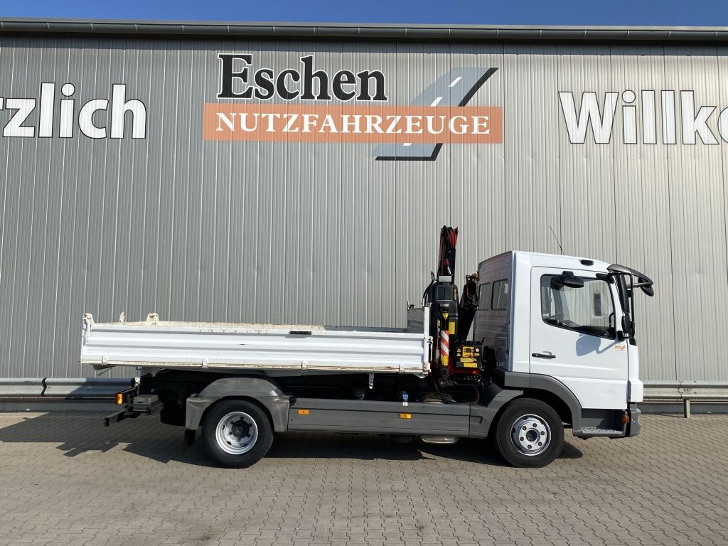 Transportbil med tippflak Mercedes-Benz 818 Atego | Fassi F65*MEILLER*PKW-AHK*1.Hand