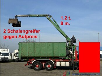 Lastväxlarflak, Kranbil Abrollcontainer 23 m³ + Kran Hiab F 95S 1.2t 8m: bild 1