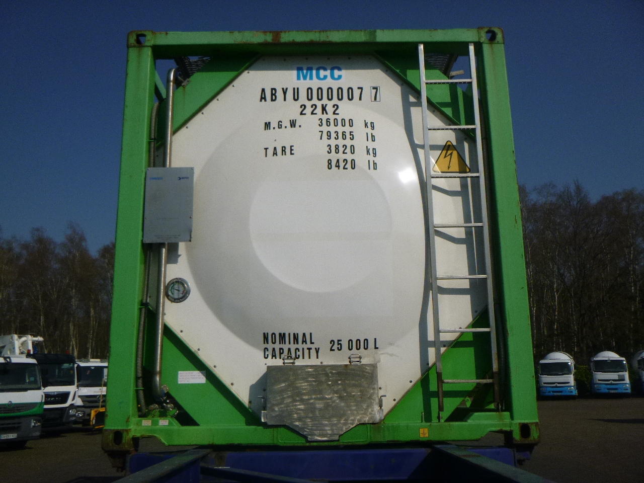 Tankcontainer, Semitrailer Danteco Food tank container inox 20 ft / 25 m3 / 1 comp: bild 5
