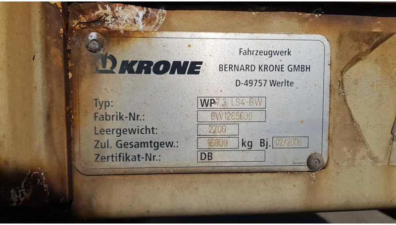 Kapell växelflak Krone 2 x 7,45m XL12642 Wechselbrücken Planen 2 x 7,45m XL12642 Wechselbrücken Planen