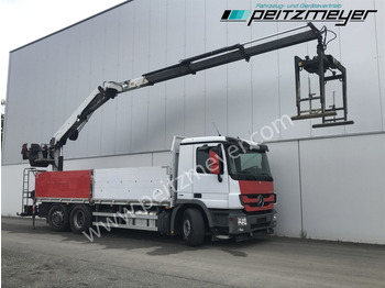 Flakbil, Kranbil MERCEDES-BENZ Actros 2536 LL Pritsche HMF Heckkran m. Zange Baustoff: bild 2