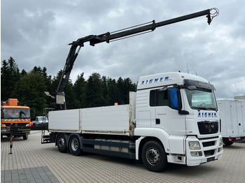 Flakbil, Kranbil MAN TGS 26.440 Baustoff mit HIAB XS 166 Kran: bild 4