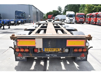 Containerbil/ Växelflak semitrailer Pacton T3-010 - 2 x LIFT AXLE - BPW AXLES - DRUM BRAKES - 2 x EXTENDABLE -: bild 3
