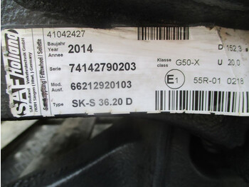 Vändskivekoppling för Lastbil SAF G 50-X D 152.3 TYPE SK-S 36.20D G 50-X D 152.3 TYPE SK-S 36.20D SAF HOLLAND KOM VAN IVECI HI WAY EURO 6: bild 5