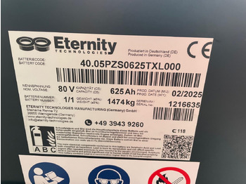 Batteri för Materialhanteringsutrustning Eternity 80V   5 EPzS 625: bild 2