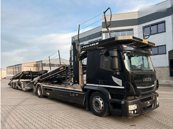 Biltransportbil lastbil IVECO Stralis 460 + car transporter trailer: bild 3 Biltransportbil lastbil IVECO Stralis 460 + car transporter trailer: bild 3