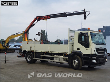 Flakbil, Kranbil Iveco Stralis 310 Stralis 4X2 Palfinger PK12002 Crane Kran rotator Steelsuspension Automatic Euro 6: bild 3