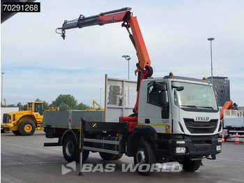 Flakbil, Kranbil Iveco Trakker 310 4X2 Palfinger PK14002 EH Crane Kran Rotator Steelsuspension Big-Axle Manual Euro 6: bild 3