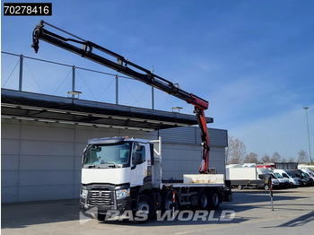 Flakbil, Kranbil Renault C 430 8X4 Palfinger PK33002EH Euro 6 Big Axle: bild 3