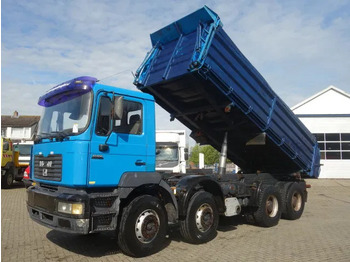 Tippbil lastbil MAN 41-414 MEILLER KIPPER 8X4,MANUAL POMP: bild 2