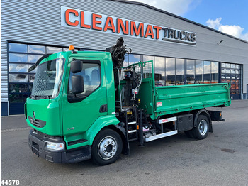 Tippbil lastbil, Kranbil Renault Midlum 300.12 Manual Hiab 8 Tonmeter laadkraan Just 81.549 km!: bild 3