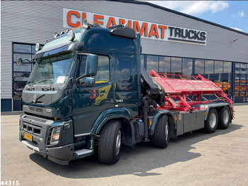 Lastbil med kabelsystem, Kranbil Volvo FMX 540 8x4 Euro 6 Hiab 28 Tonmeter laadkraan: bild 3