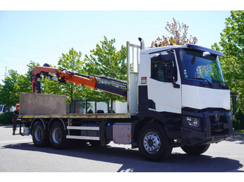 Flakbil, Kranbil RENAULT C380 Comfort 6x4 / Atlas 6.1 T crane / range 12.3 m: bild 5