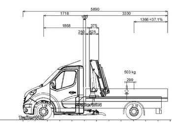 Transportbil med flak RENAULT Master
