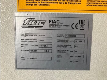 Ny Luftkompressor Fiac New Silver 7.5 / 300 Silent 5.5 kW 720 L / min  10 Bar Elektrische schroefcompressor met ketel: bild 5