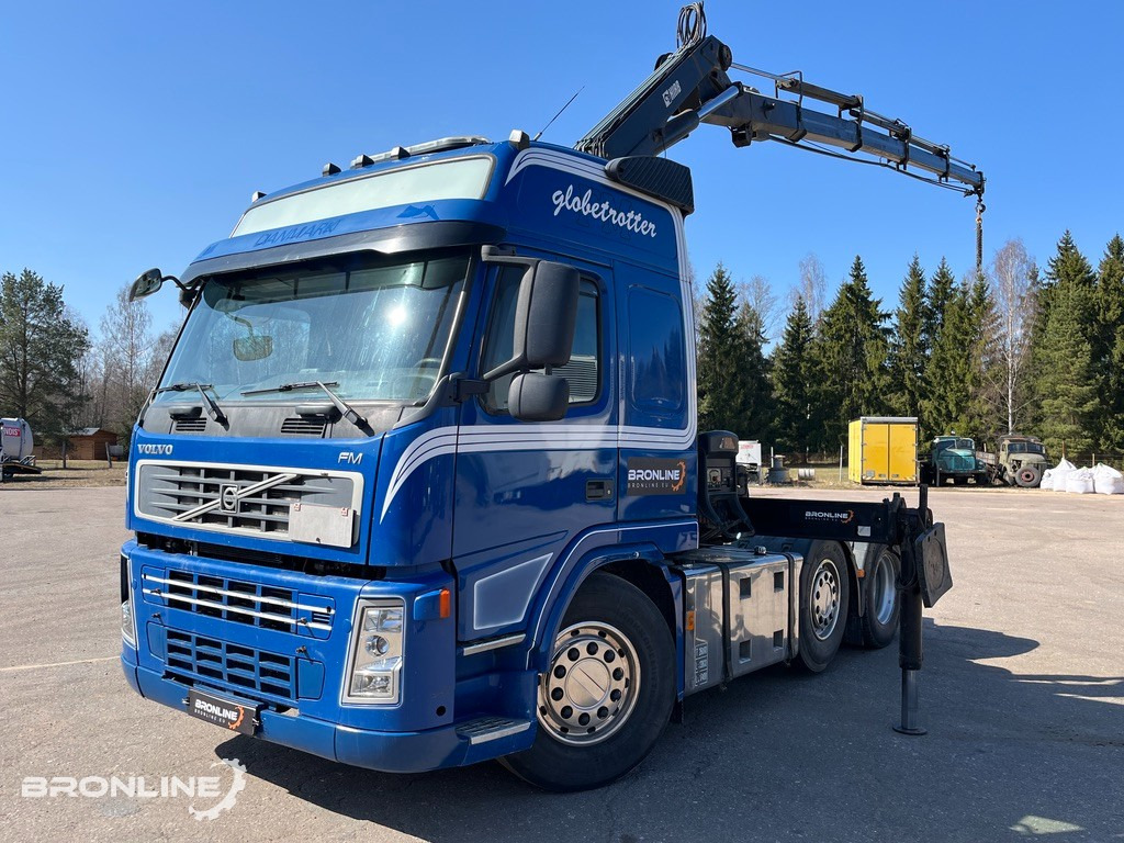 2008 VOLVO FM440 6x2+HIAB Crane+Platform trailer - Dragbil, Flaktrailer: bild 1 2008 VOLVO FM440 6x2+HIAB Crane+Platform trailer - Dragbil, Flaktrailer: bild 1