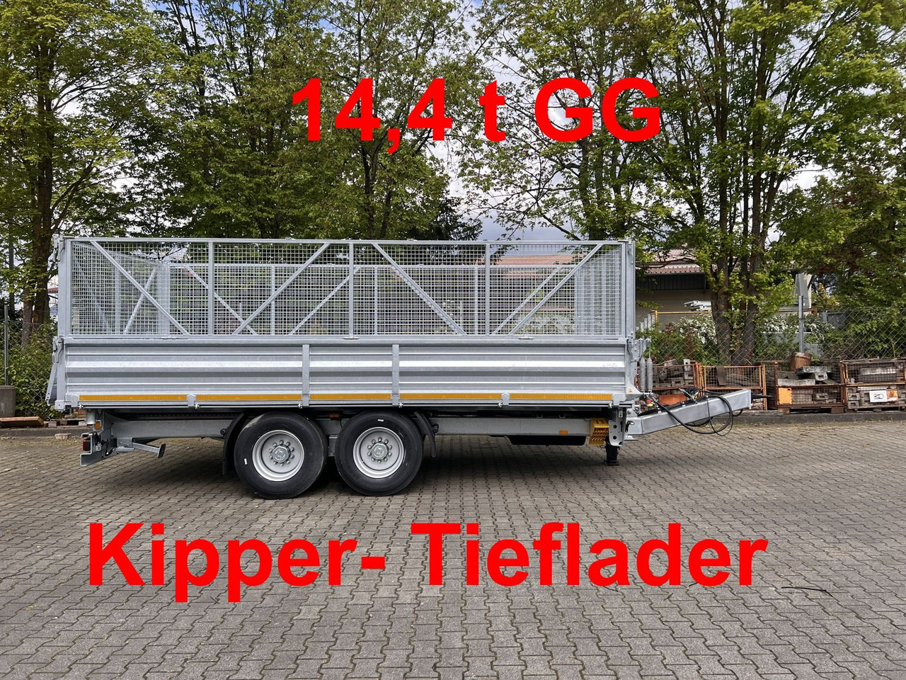 Möslein 14 t Tandem- Kipper Tieflader 5,70 m lang, Brei - Tippsläp: bild 1 Möslein 14 t Tandem- Kipper Tieflader 5,70 m lang, Brei - Tippsläp: bild 1