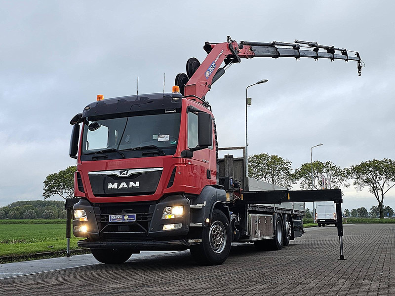 MAN 26.320 TGS 6X2-4 HMF 2820 K6 - Flakbil, Kranbil: bild 1 MAN 26.320 TGS 6X2-4 HMF 2820 K6 - Flakbil, Kranbil: bild 1