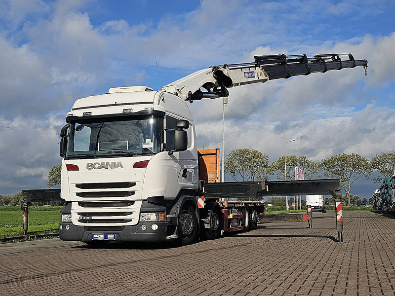 Scania R490 - Flakbil, Kranbil: bild 1 Scania R490 - Flakbil, Kranbil: bild 1