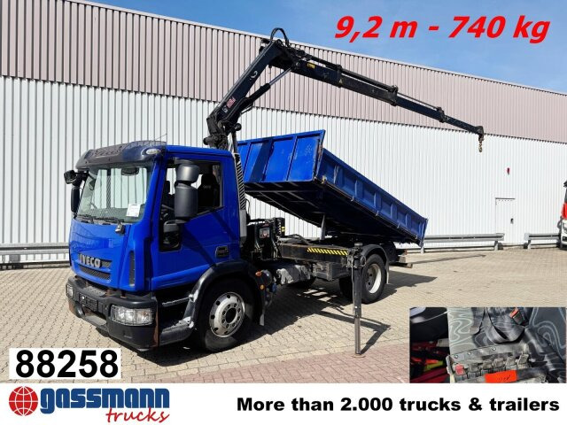 Iveco EuroCargo ML120E28K 4x2 mit Kran Hiab XS088 ES-3 - Tippbil lastbil, Kranbil: bild 1 Iveco EuroCargo ML120E28K 4x2 mit Kran Hiab XS088 ES-3 - Tippbil lastbil, Kranbil: bild 1