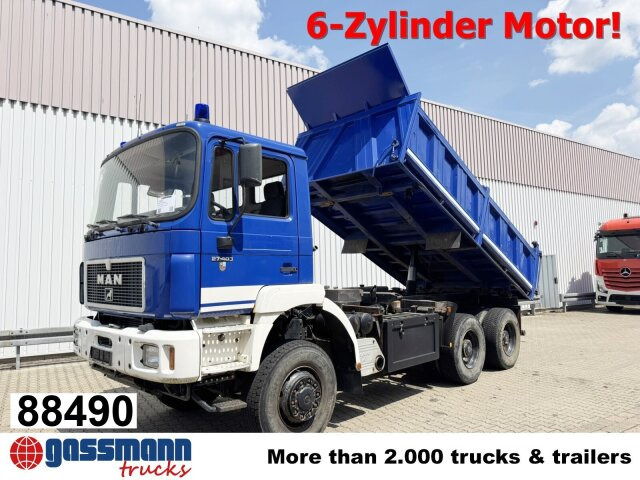 MAN 27.403 6x6 BB, EX-THW - Tippbil lastbil: bild 1 MAN 27.403 6x6 BB, EX-THW - Tippbil lastbil: bild 1