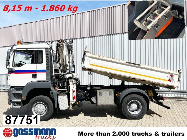 MAN TGA 18.440 4x4 BB mit Kran Atlas AK 165.2E, Funk - Tippbil lastbil, Kranbil: bild 1 MAN TGA 18.440 4x4 BB mit Kran Atlas AK 165.2E, Funk - Tippbil lastbil, Kranbil: bild 1