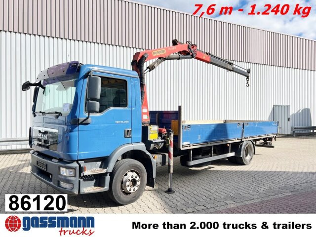 MAN TGM 15.250/340 4X2 BL mit Kran Palfinger PK - Flakbil, Kranbil: bild 1 MAN TGM 15.250/340 4X2 BL mit Kran Palfinger PK - Flakbil, Kranbil: bild 1