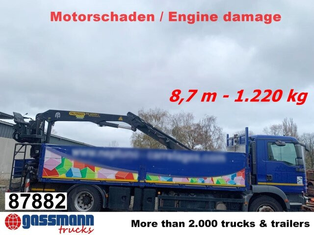 MAN TGM 18.290 4x2 BL, Heckkran Palfinger PK12001L, - Flakbil, Kranbil: bild 1 MAN TGM 18.290 4x2 BL, Heckkran Palfinger PK12001L, - Flakbil, Kranbil: bild 1