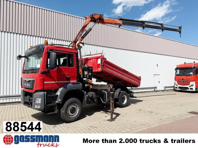 MAN TGS 18.400 4x4 BB, Navi, Kran Atlas 120.2E-A3L, - Tippbil lastbil, Kranbil: bild 1 MAN TGS 18.400 4x4 BB, Navi, Kran Atlas 120.2E-A3L, - Tippbil lastbil, Kranbil: bild 1