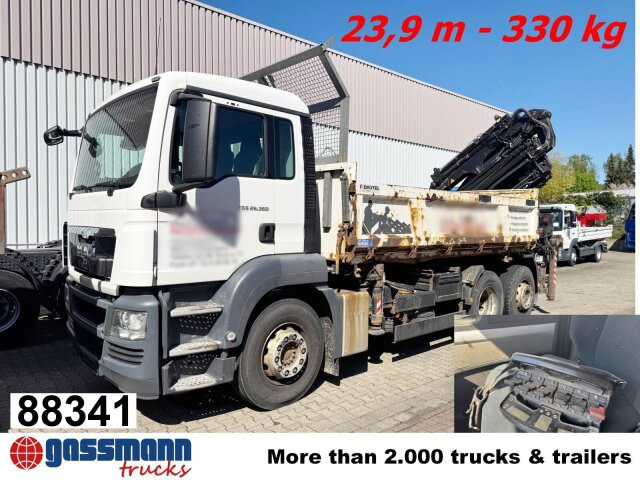 MAN TGS 26.360 6x2-4 BL, 2-Seiten-Kipper, Heckkran - Tippbil lastbil, Kranbil: bild 1 MAN TGS 26.360 6x2-4 BL, 2-Seiten-Kipper, Heckkran - Tippbil lastbil, Kranbil: bild 1