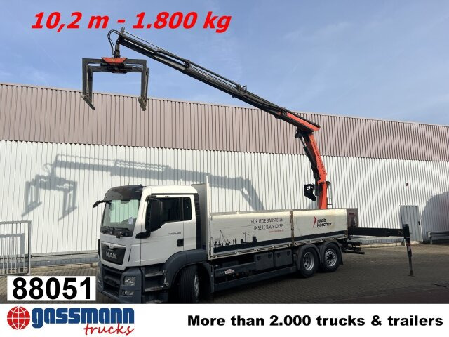 MAN TGS 26.400 6x2-4 LL, Navi, Lenk-/Liftachse, - Flakbil, Kranbil: bild 1 MAN TGS 26.400 6x2-4 LL, Navi, Lenk-/Liftachse, - Flakbil, Kranbil: bild 1