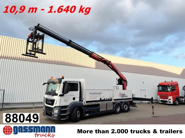 MAN TGS 26.420 6x2-4 LL, Navi, Lenk-/Liftachse, - Flakbil, Kranbil: bild 1 MAN TGS 26.420 6x2-4 LL, Navi, Lenk-/Liftachse, - Flakbil, Kranbil: bild 1