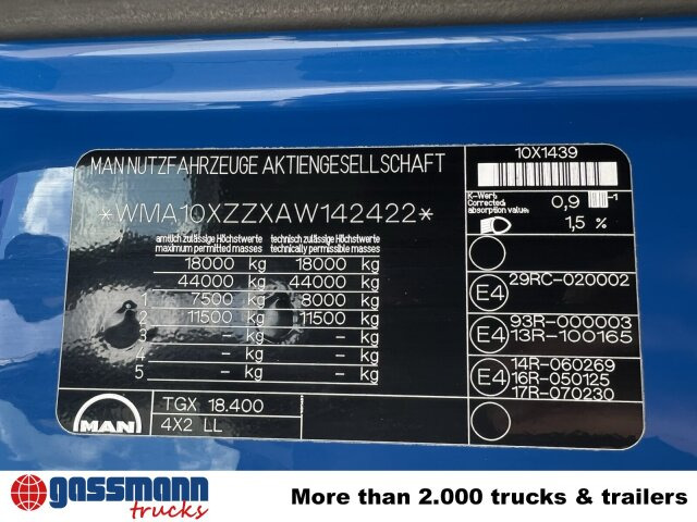 MAN TGX 18.400 4X2 LL, Fahrschule, XLX-Fahrerhaus - Containerbil/ Växelflak lastbil: bild 2 MAN TGX 18.400 4X2 LL, Fahrschule, XLX-Fahrerhaus - Containerbil/ Växelflak lastbil: bild 2