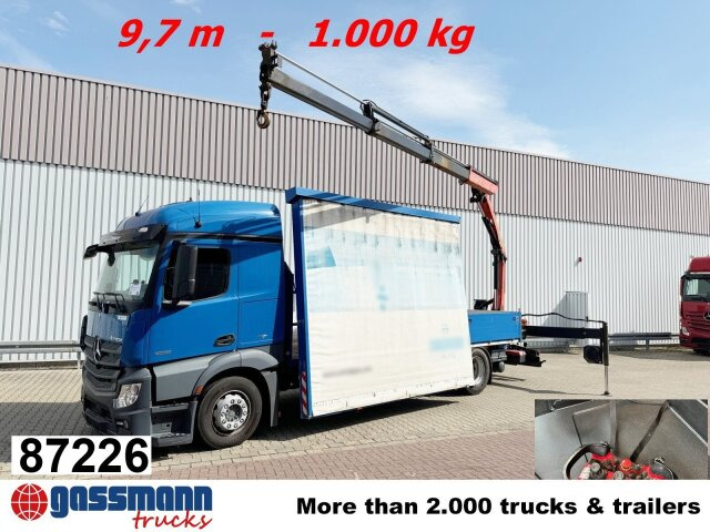 Mercedes-Benz Actros 1836 L 4x2, Glastransporter, Heckkran - Flakbil, Kranbil: bild 1 Mercedes-Benz Actros 1836 L 4x2, Glastransporter, Heckkran - Flakbil, Kranbil: bild 1