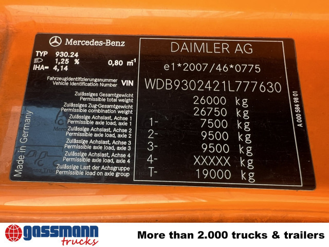 Mercedes-Benz Actros 2641/48 L 6x4, Seilabroller, Haller - Sopbil: bild 3 Mercedes-Benz Actros 2641/48 L 6x4, Seilabroller, Haller - Sopbil: bild 3