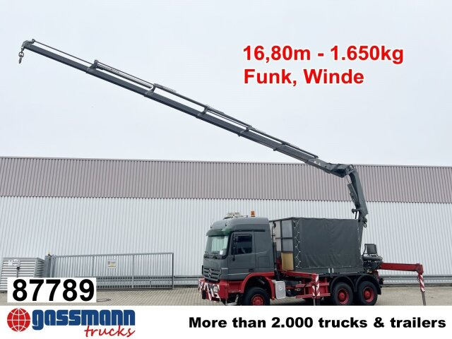 Mercedes-Benz Actros 3346 AK 6x6, 134t Anhängelast WSK, - Flakbil, Kranbil: bild 1 Mercedes-Benz Actros 3346 AK 6x6, 134t Anhängelast WSK, - Flakbil, Kranbil: bild 1