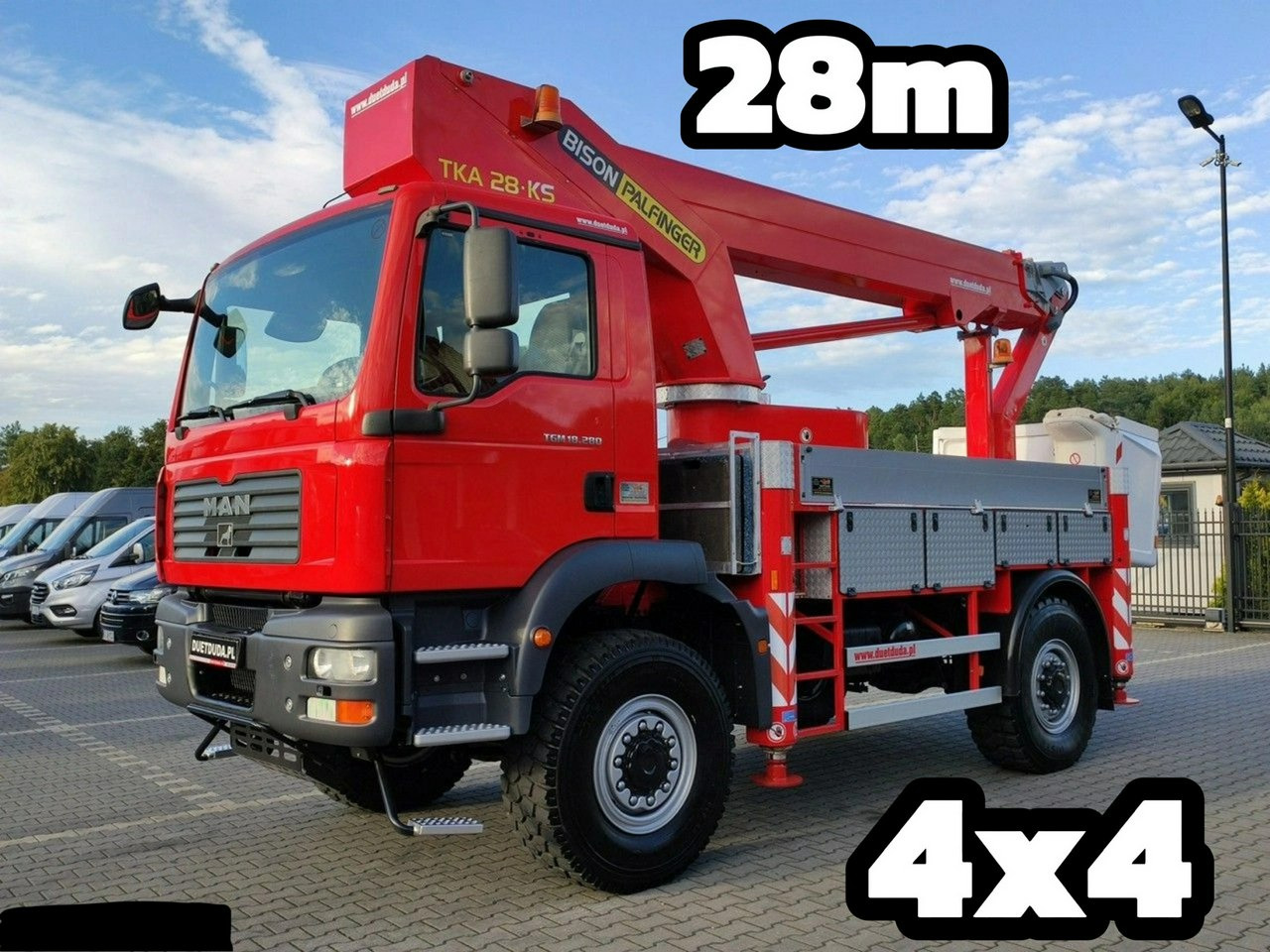MAN TGM 18.280 4x4 Zwyżka Bison Palfinger TKA 28 Podnośnik Koszowy - Billift: bild 1 MAN TGM 18.280 4x4 Zwyżka Bison Palfinger TKA 28 Podnośnik Koszowy - Billift: bild 1