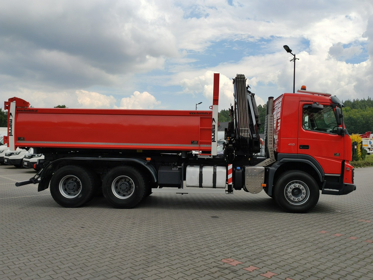 Tippbil lastbil, Kranbil Volvo FMX 410 6x4 13L HDS Radiowy Hydroburta: bild 17