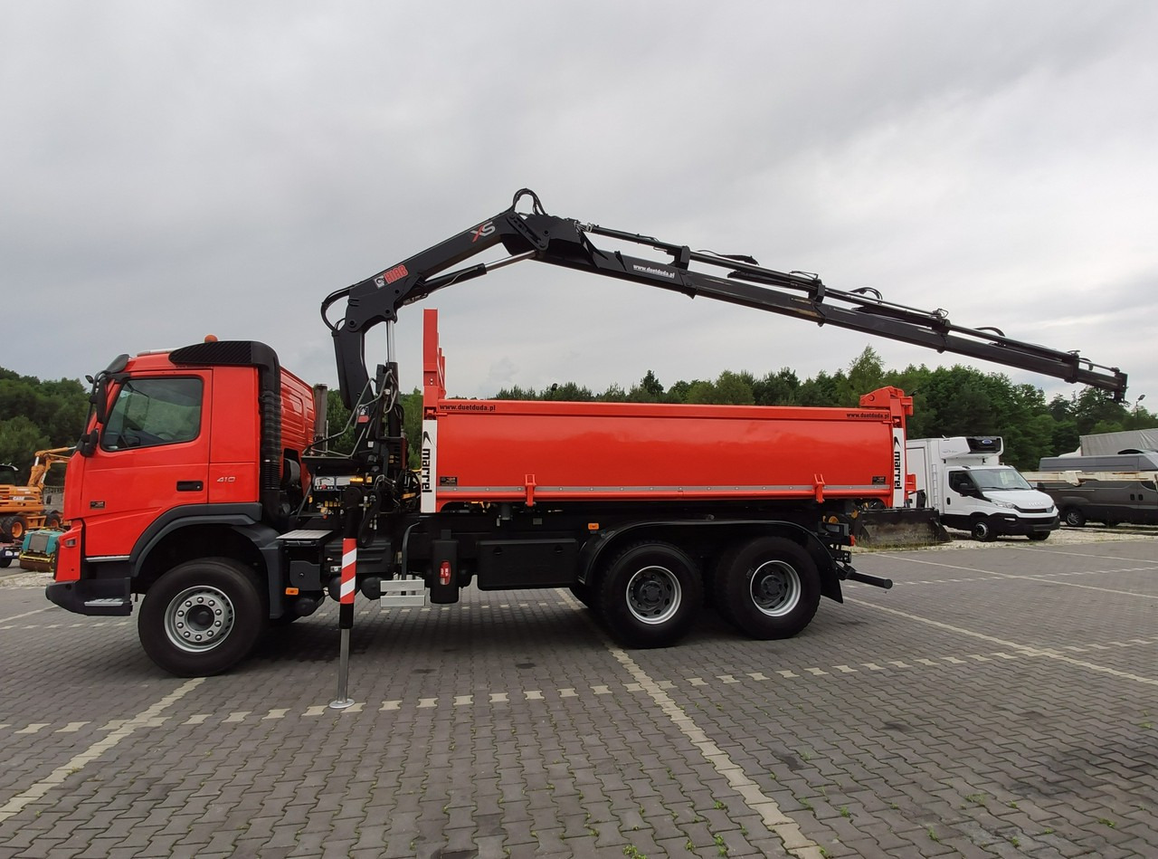 Tippbil lastbil, Kranbil Volvo FMX 410 6x4 13L HDS Radiowy Hydroburta: bild 41
