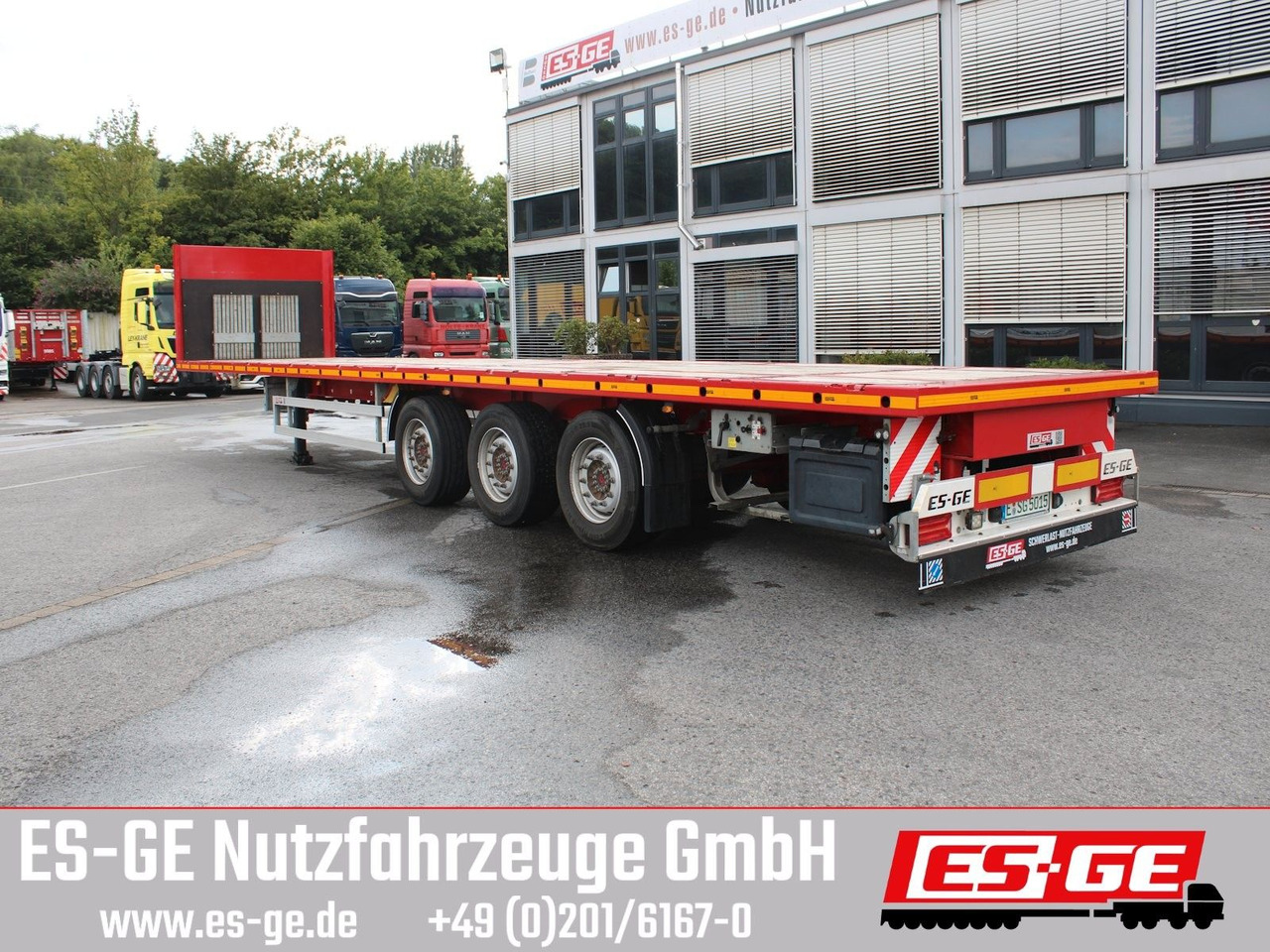 ES-GE 3-Achs Sattelanhänger - Rungen + CV - Flaktrailer: bild 1 ES-GE 3-Achs Sattelanhänger - Rungen + CV - Flaktrailer: bild 1