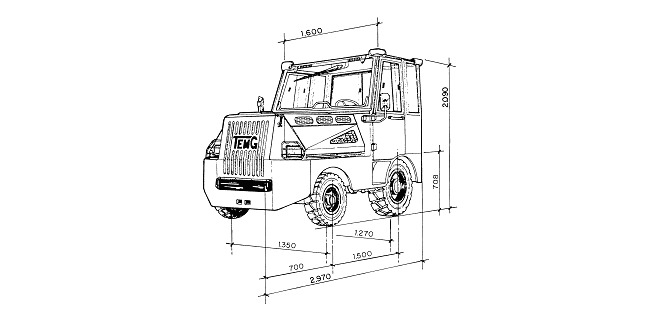 TEMG TRACTOR/DIESEL TG5000 - Bagagetraktor: bild 2 TEMG TRACTOR/DIESEL TG5000 - Bagagetraktor: bild 2