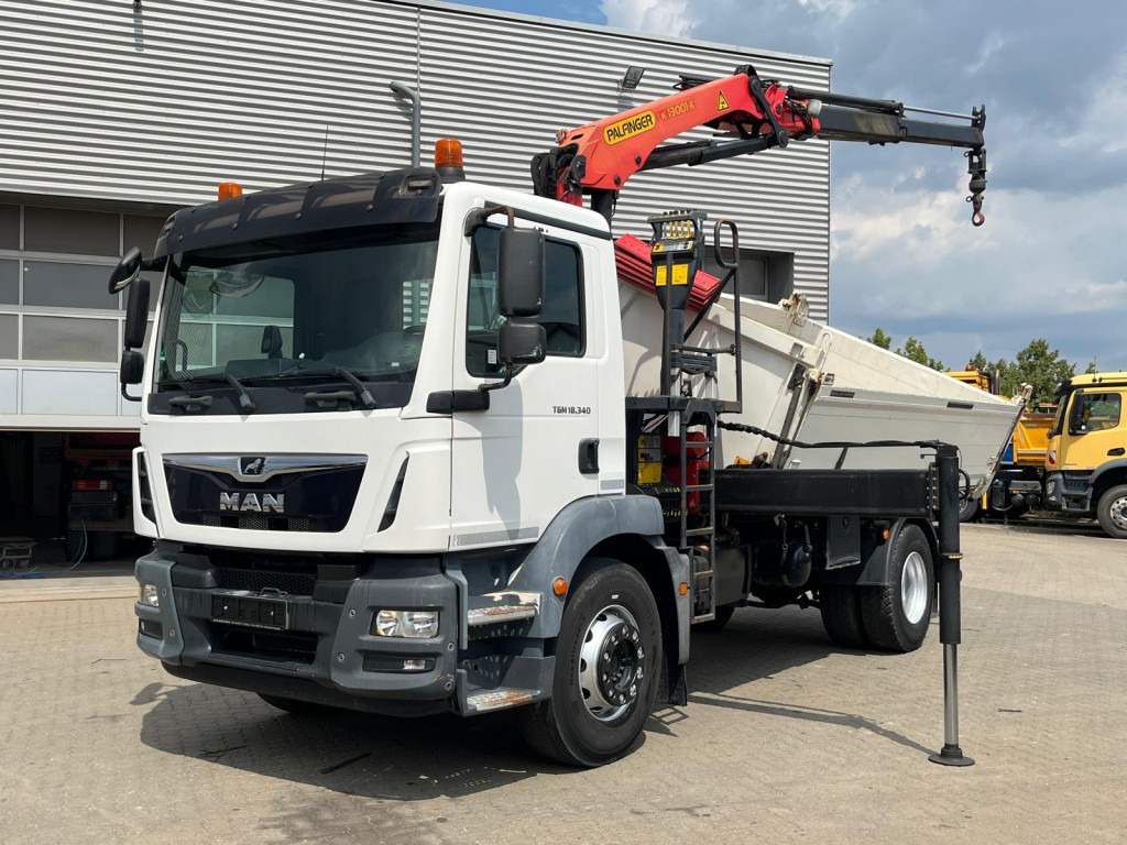 MAN TG-M 18.340 4x2  2-Achs Kipper Kran Palf. PK 13001 KA - Tippbil lastbil, Kranbil: bild 1 MAN TG-M 18.340 4x2  2-Achs Kipper Kran Palf. PK 13001 KA - Tippbil lastbil, Kranbil: bild 1