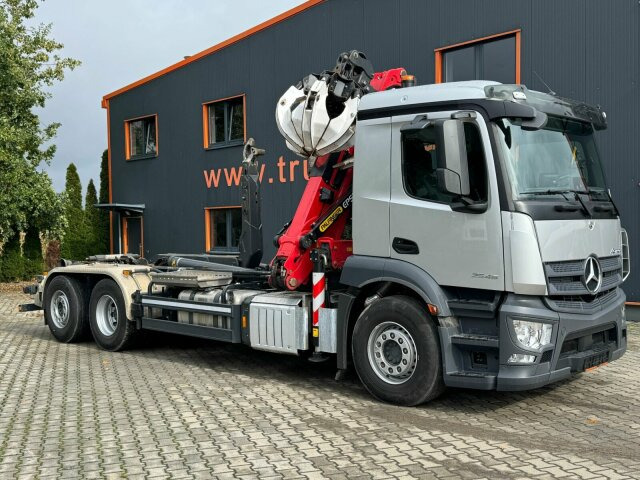 Mercedes-Benz ACTROS 2546 6x2 Abrollkip Kran Palfinger Q150Z95 - Lastväxlare lastbil, Kranbil: bild 1 Mercedes-Benz ACTROS 2546 6x2 Abrollkip Kran Palfinger Q150Z95 - Lastväxlare lastbil, Kranbil: bild 1