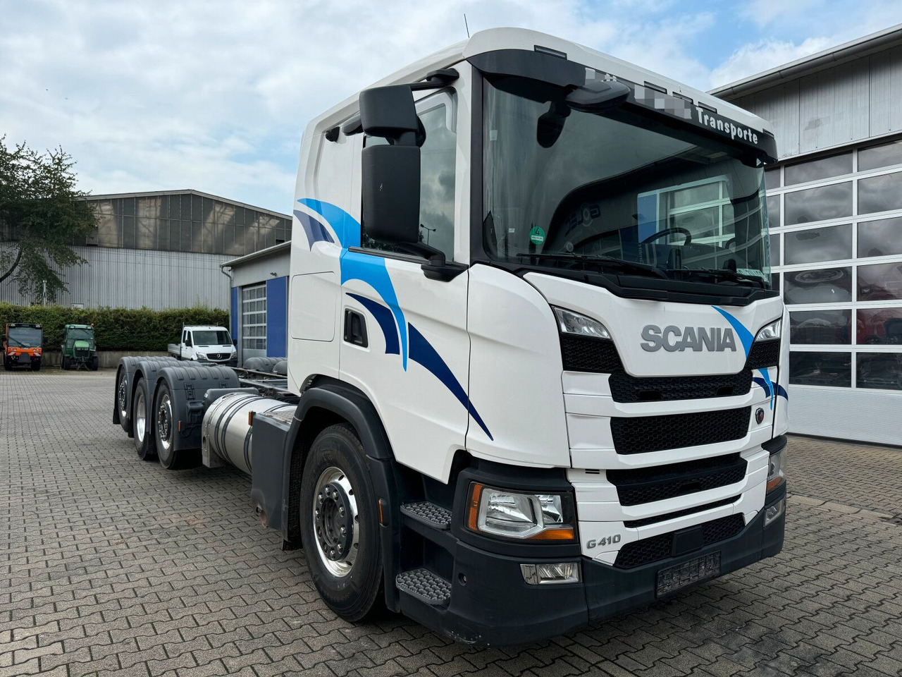 Scania G 410 B8x2*6 NB LNG Fahrgestell Nebenantrieb - Chassi lastbil, Kranbil: bild 1 Scania G 410 B8x2*6 NB LNG Fahrgestell Nebenantrieb - Chassi lastbil, Kranbil: bild 1