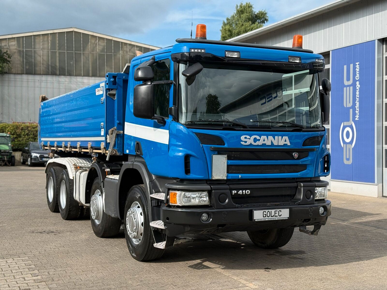 Scania P 410 8x4 Dreiseitenkipper DAUTEL - Tippbil lastbil: bild 1 Scania P 410 8x4 Dreiseitenkipper DAUTEL - Tippbil lastbil: bild 1
