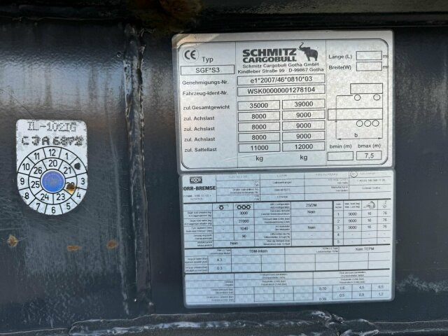Schmitz Cargobull SKI 24 SL7.2 Kippauflieger 3 Achse - Tippbil semitrailer: bild 3 Schmitz Cargobull SKI 24 SL7.2 Kippauflieger 3 Achse - Tippbil semitrailer: bild 3