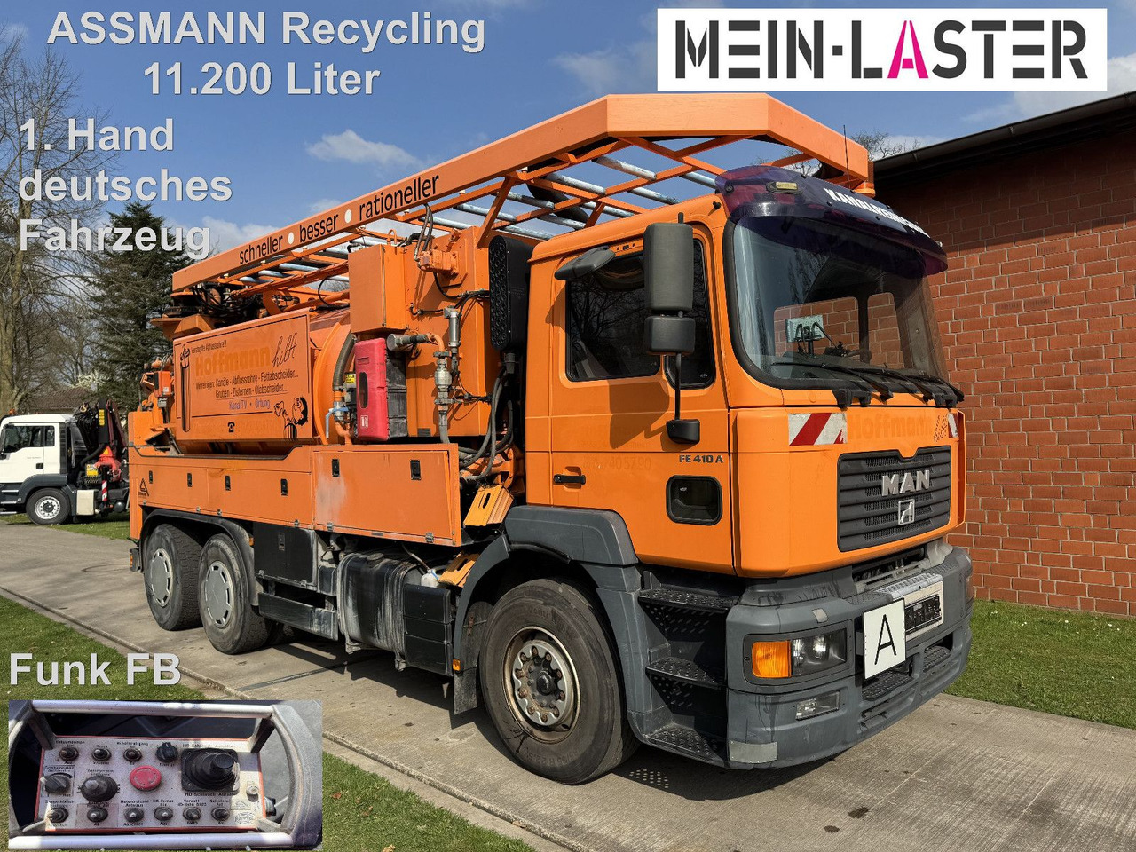MAN FE 410 Assmann Saug HD Spüler Recycling + FB. - Sugbil: bild 1 MAN FE 410 Assmann Saug HD Spüler Recycling + FB. - Sugbil: bild 1
