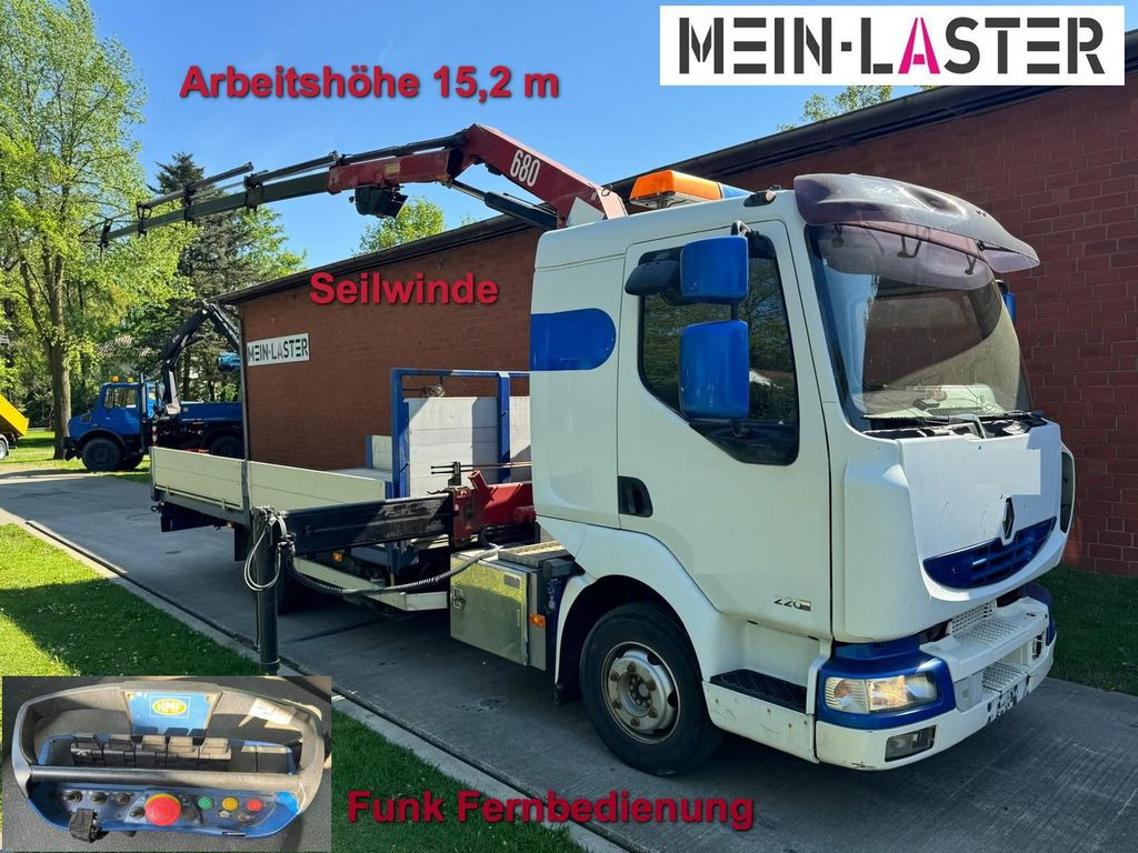 Renault Midlum 220 HMF 683 K4 15m-400 Kg Funk Seilwinde - Kranbil, Flakbil: bild 1 Renault Midlum 220 HMF 683 K4 15m-400 Kg Funk Seilwinde - Kranbil, Flakbil: bild 1