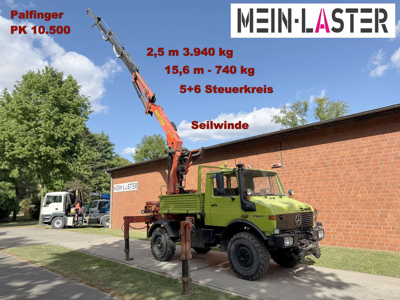 Unimog U 1650 PK 10500 Kran 15 m max. 3,9 t Seilwinde - Kranbil: bild 2 Unimog U 1650 PK 10500 Kran 15 m max. 3,9 t Seilwinde - Kranbil: bild 2